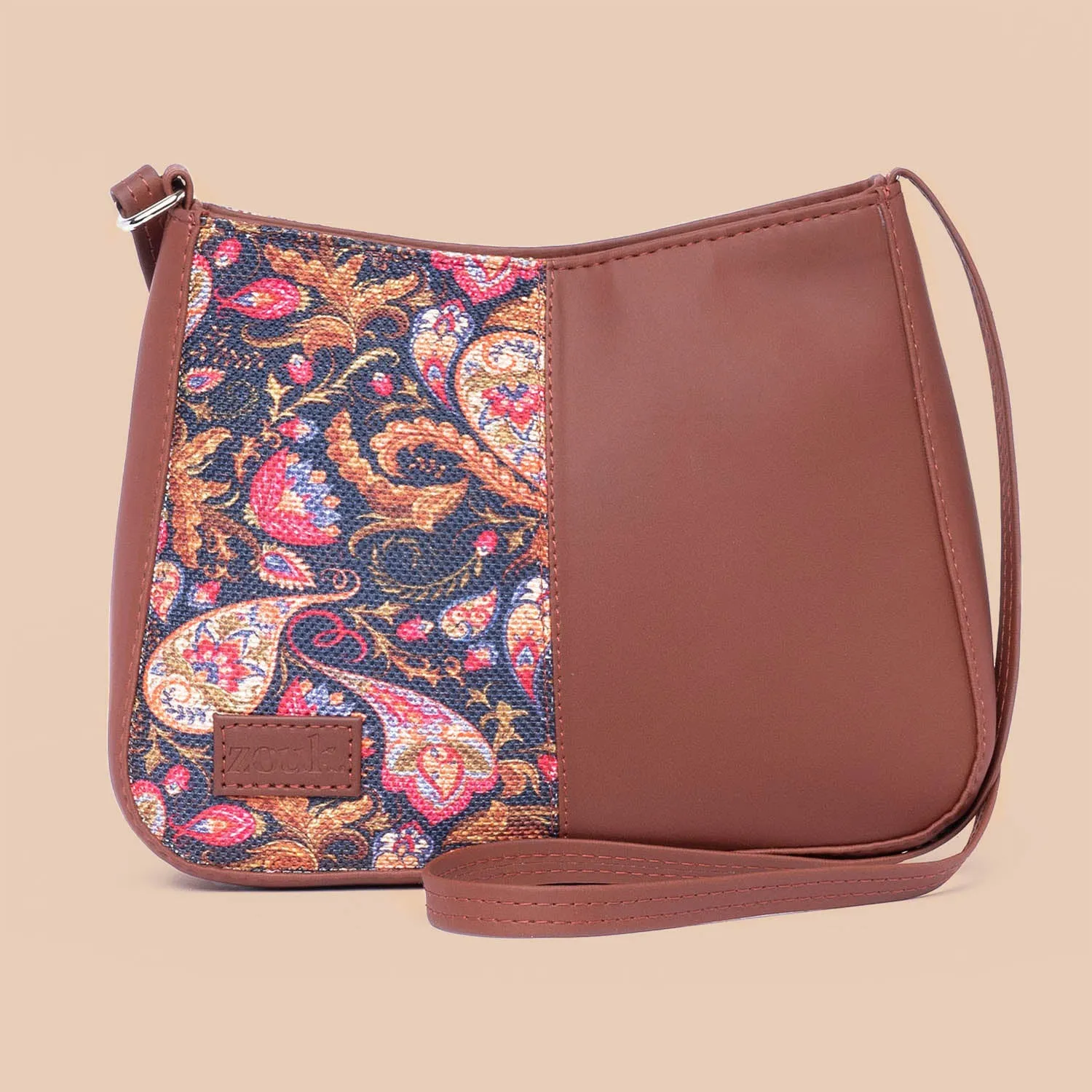 Paisley Print Boat Sling Bag