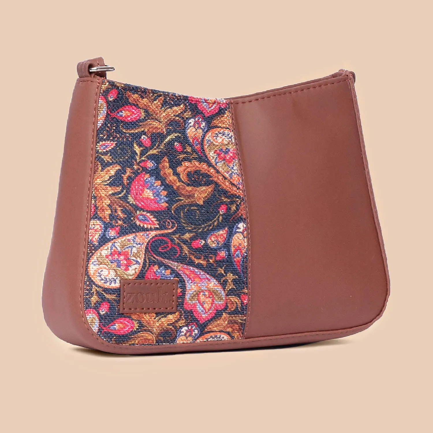 Paisley Print Boat Sling Bag