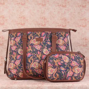 Paisley Print - Women's Office Bag & Sling Bag Combo