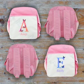 Personalised Watercolour Letter Backpack