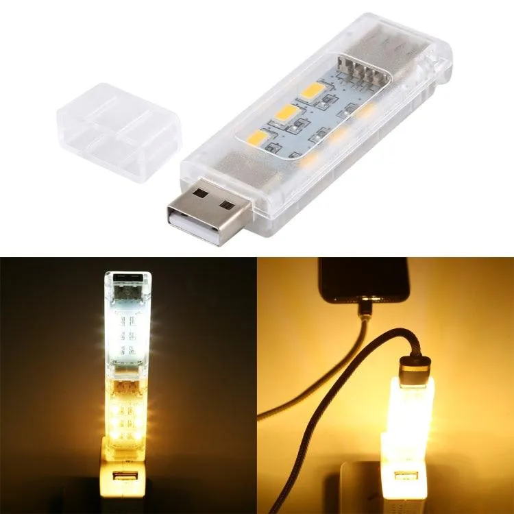 Portable Dual-Sided Stackable USB LED Light with Adjustable Brightness