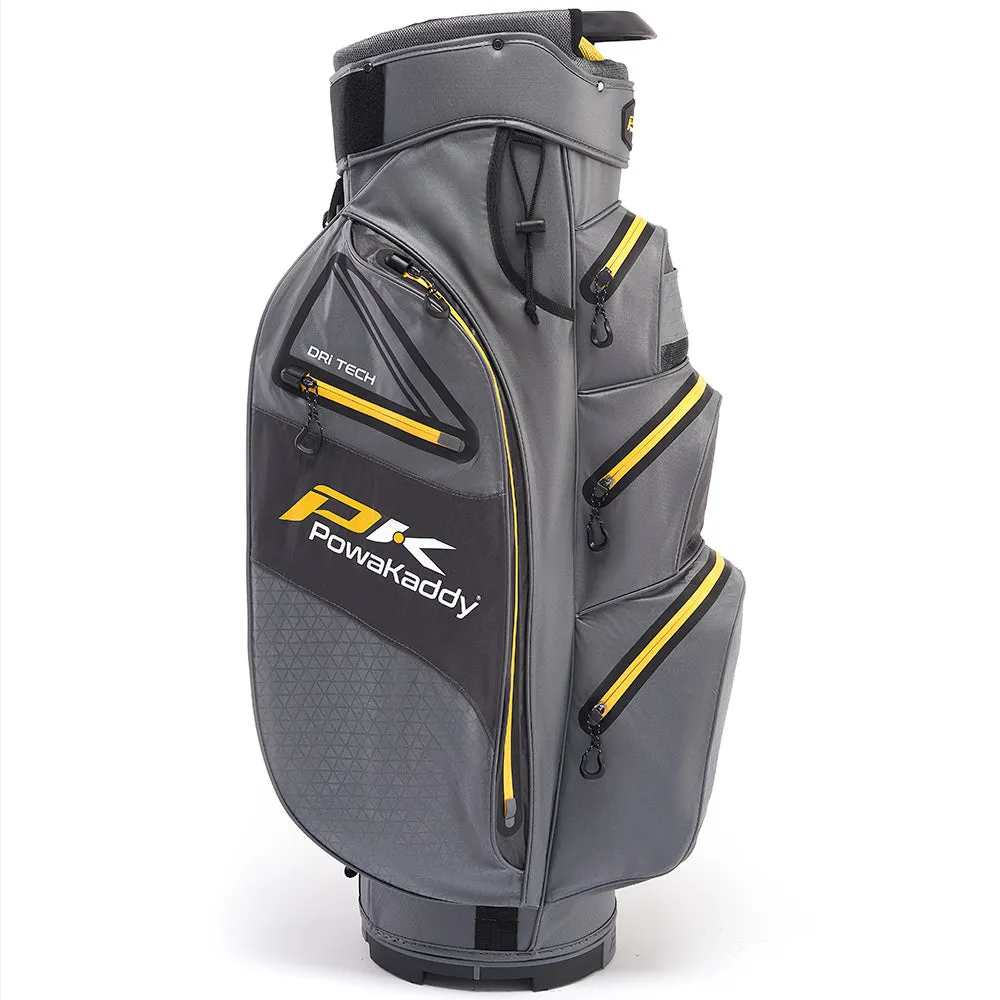 PowaKaddy Dri-Tech Cart Bag - Gun Metal/Yellow