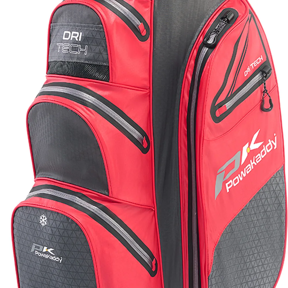 PowaKaddy Dri-Tech Cart Bag - Red/Cool Grey