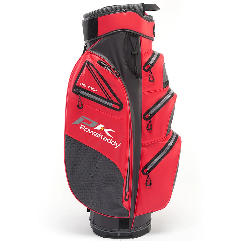 PowaKaddy Dri-Tech Cart Bag - Red/Cool Grey