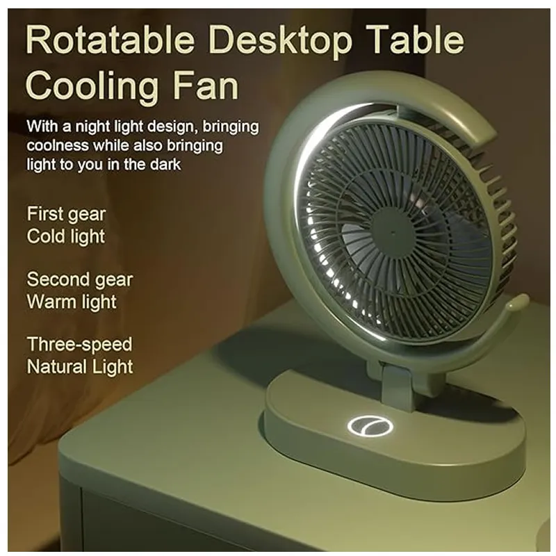 Quiet Operating Rechargeable Desktop Fan