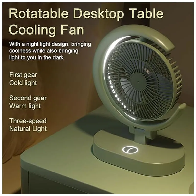 Quiet Operating Rechargeable Desktop Fan