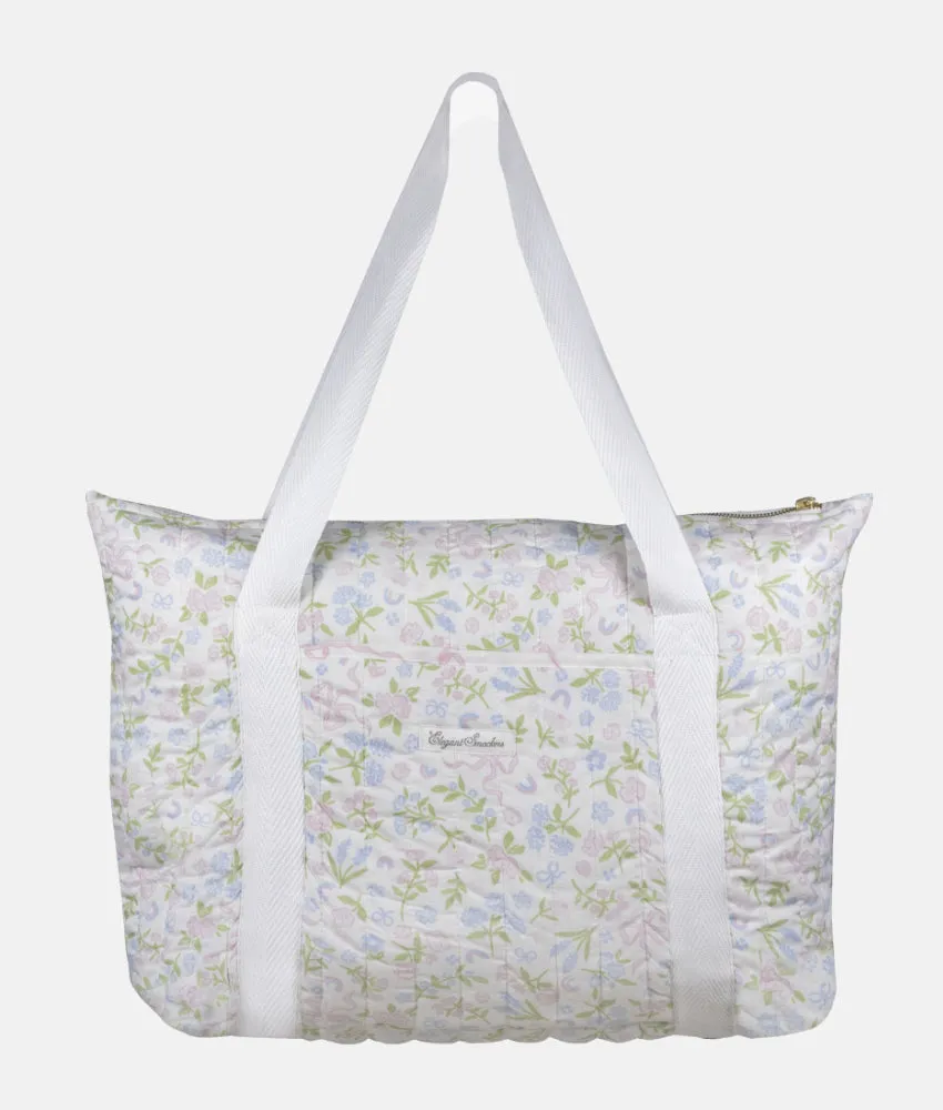 Quilted Baby Diaper Tote Bag – Blossom Theme