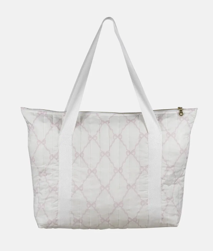 Quilted Baby Diaper Tote Bag – Blossom Theme