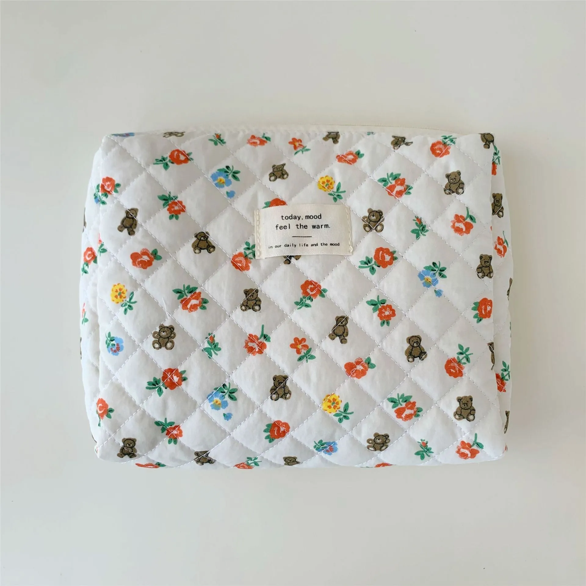 Quilted Cotton Diaper Storage Bag