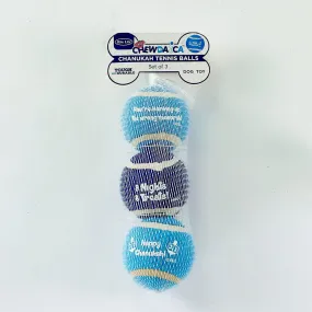 "chewdaica"™, Chanukah Dog Toy, Tennis Balls, Set Of 3, Mesh,tag