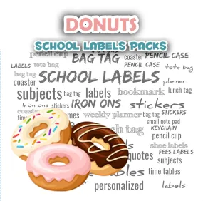 ""Donuts" School labels packs