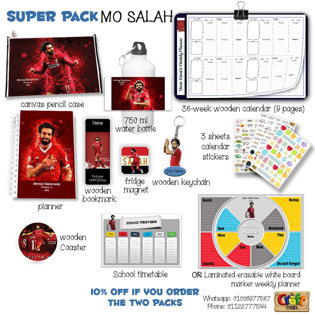 ""Mo Salah" School labels packs