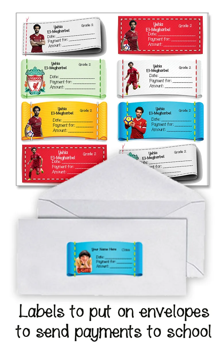 ""Mo Salah" School labels packs