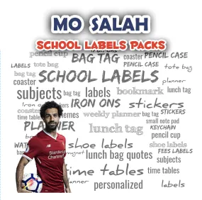 ""Mo Salah" School labels packs