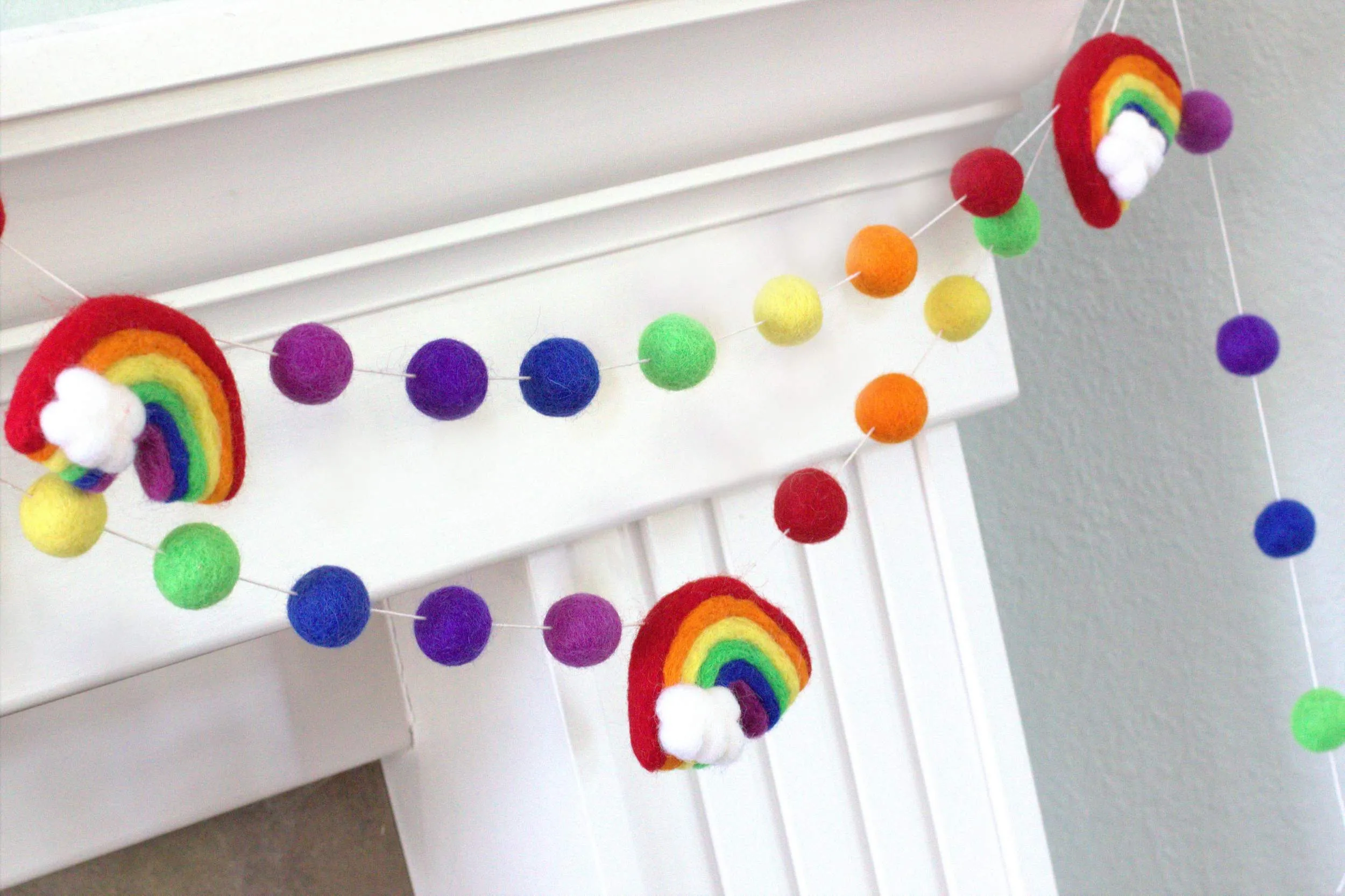 Rainbow Felt Garland- ROYGBIV