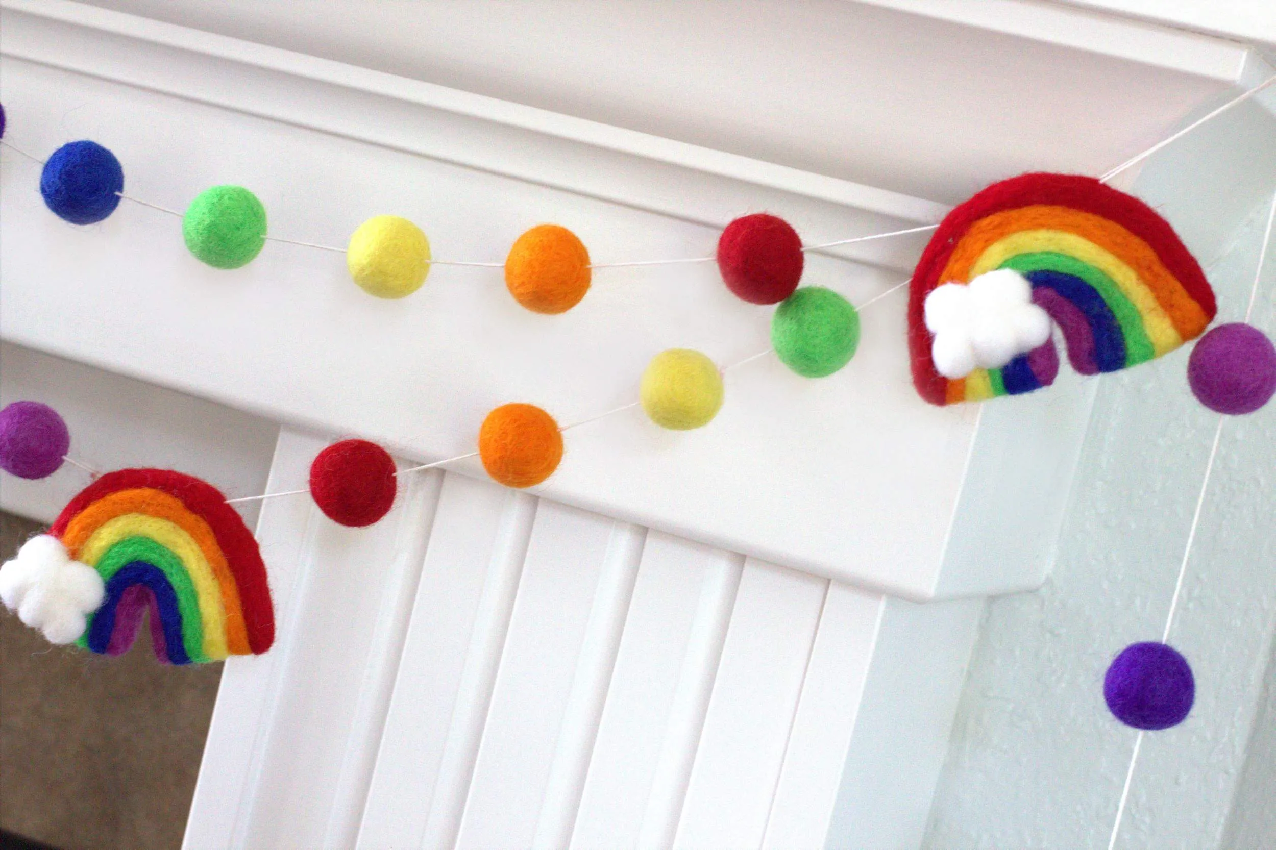 Rainbow Felt Garland- ROYGBIV