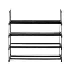 RONSHIN 4 Tiers Shoe Rack Iron Pipe Shoe Shelf Simple Assembly Storage Organizer