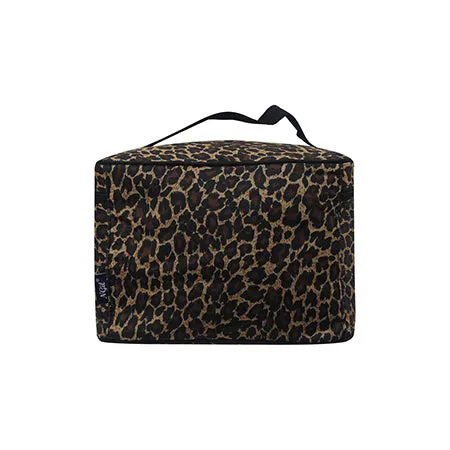 !SALE! Leopard print NGIL Large Top Handle Cosmetic Case