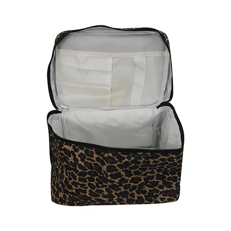 !SALE! Leopard print NGIL Large Top Handle Cosmetic Case