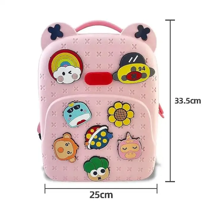 SCHOOL BAGS FOR GIRLS WATERPROOF MATERIAL FOR FUN LOVING KIDS SCHOOL BAG, ECO-FRIENDLY SCHOOL BAGS FOR BOYS AND GIRLS WITH A TIC TAC MOVEABLE TRINKETS BACKPACK