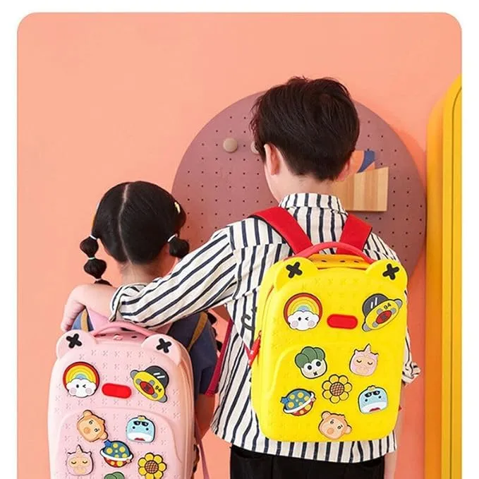 SCHOOL BAGS FOR GIRLS WATERPROOF MATERIAL FOR FUN LOVING KIDS SCHOOL BAG, ECO-FRIENDLY SCHOOL BAGS FOR BOYS AND GIRLS WITH A TIC TAC MOVEABLE TRINKETS BACKPACK