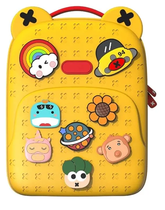 SCHOOL BAGS FOR GIRLS WATERPROOF MATERIAL FOR FUN LOVING KIDS SCHOOL BAG, ECO-FRIENDLY SCHOOL BAGS FOR BOYS AND GIRLS WITH A TIC TAC MOVEABLE TRINKETS BACKPACK