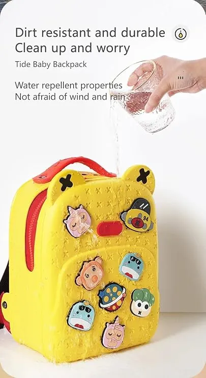 SCHOOL BAGS FOR GIRLS WATERPROOF MATERIAL FOR FUN LOVING KIDS SCHOOL BAG, ECO-FRIENDLY SCHOOL BAGS FOR BOYS AND GIRLS WITH A TIC TAC MOVEABLE TRINKETS BACKPACK