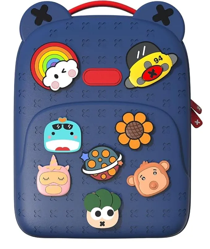 SCHOOL BAGS FOR GIRLS WATERPROOF MATERIAL FOR FUN LOVING KIDS SCHOOL BAG, ECO-FRIENDLY SCHOOL BAGS FOR BOYS AND GIRLS WITH A TIC TAC MOVEABLE TRINKETS BACKPACK