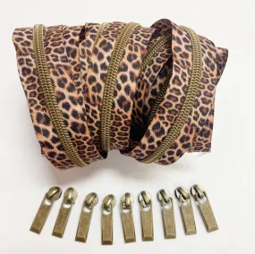 sewhungryhippie Zipper Leopard & Antique Bronzer