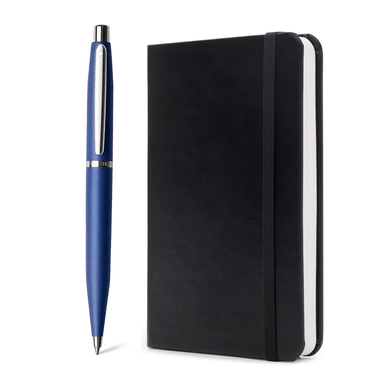 Sheaffer Gift Set ft. Neon Blue VFM Ballpoint Pen with Chrome Trims and Small Notebook