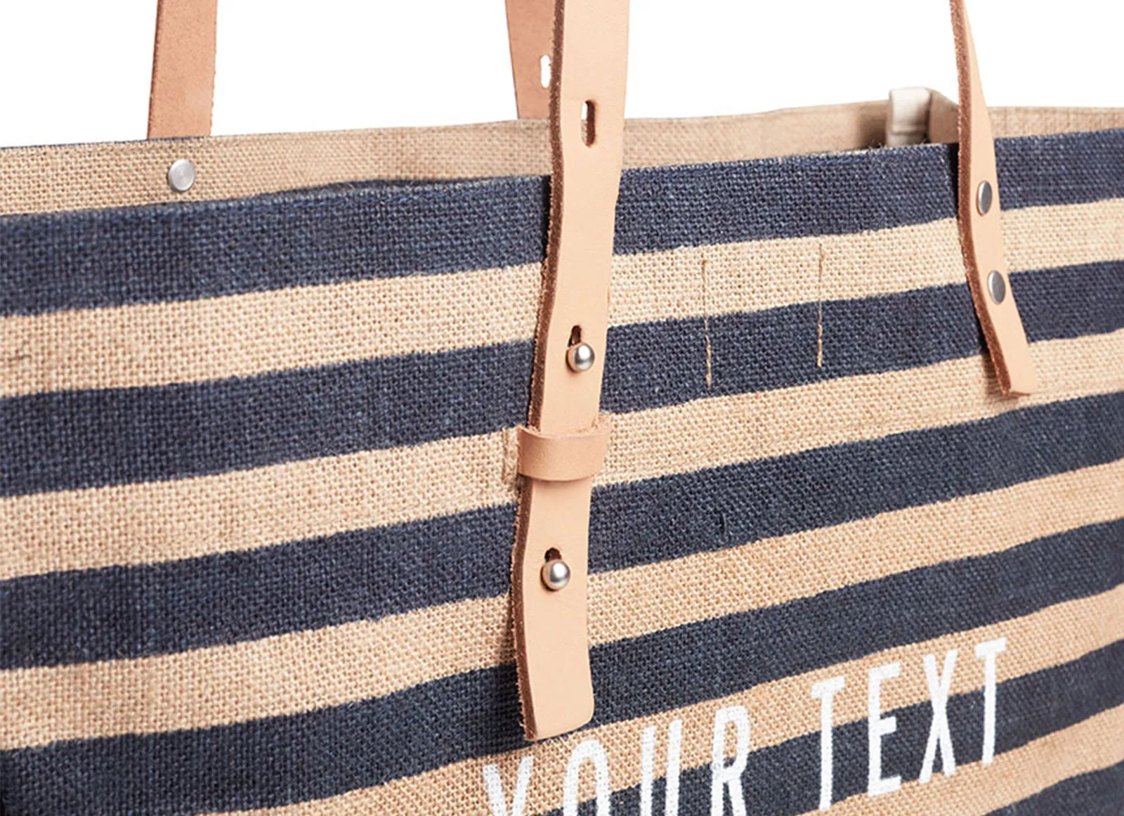 Shoulder Market Bag in Navy Stripes - Wholesale