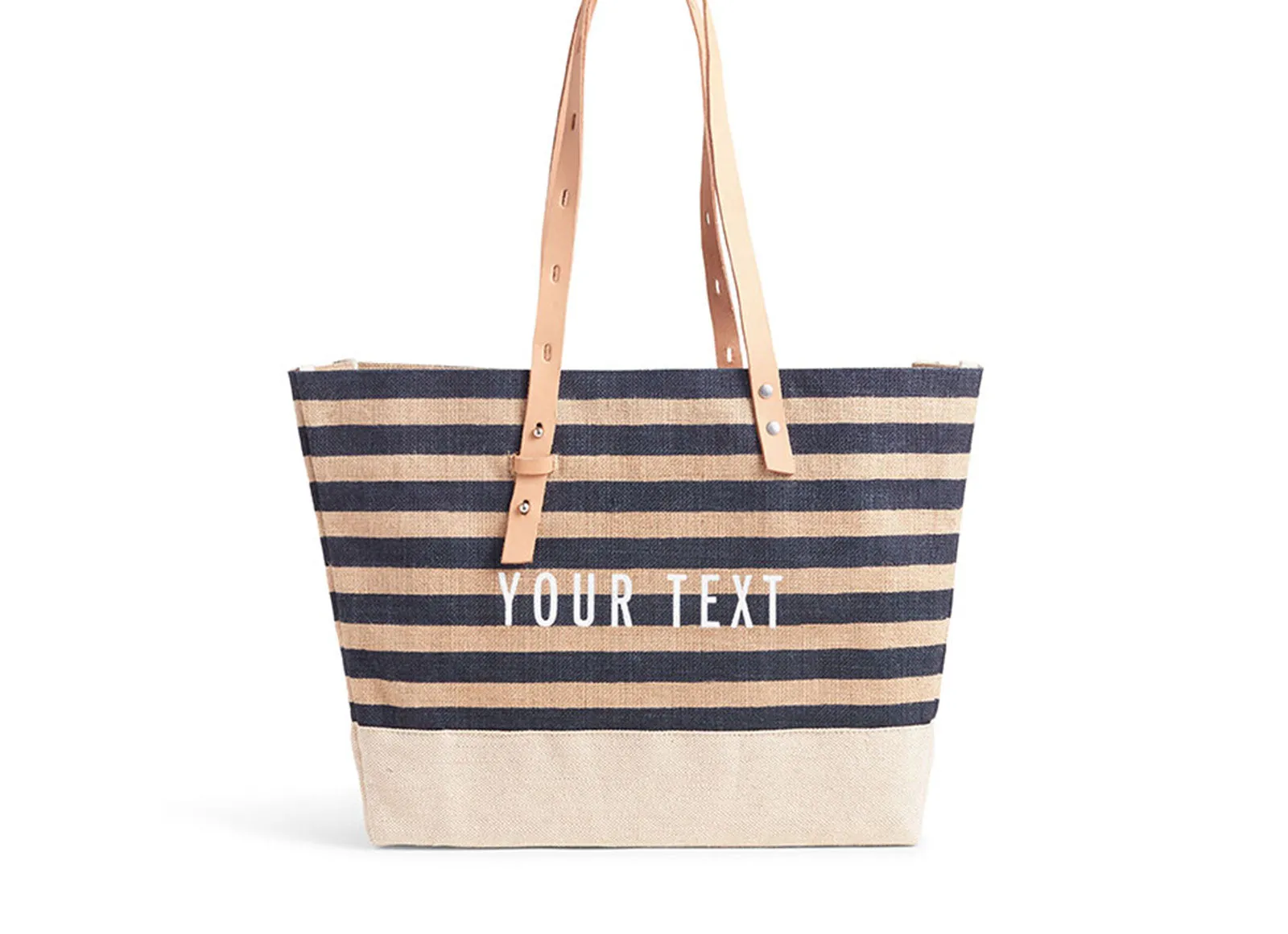 Shoulder Market Bag in Navy Stripes - Wholesale