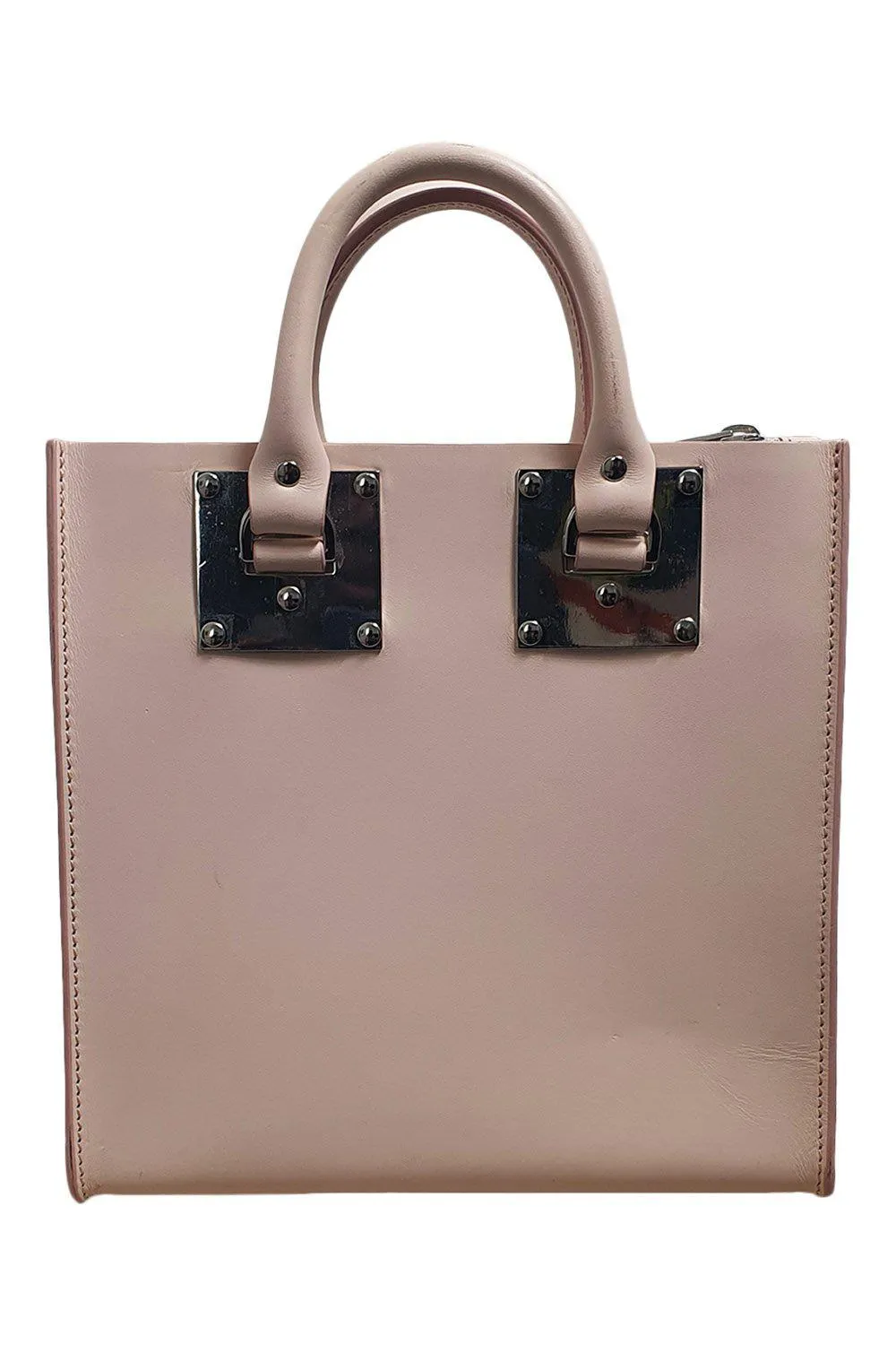 SOPHIA HULME Albion Pink Leather Top Handle Box Bag (M)