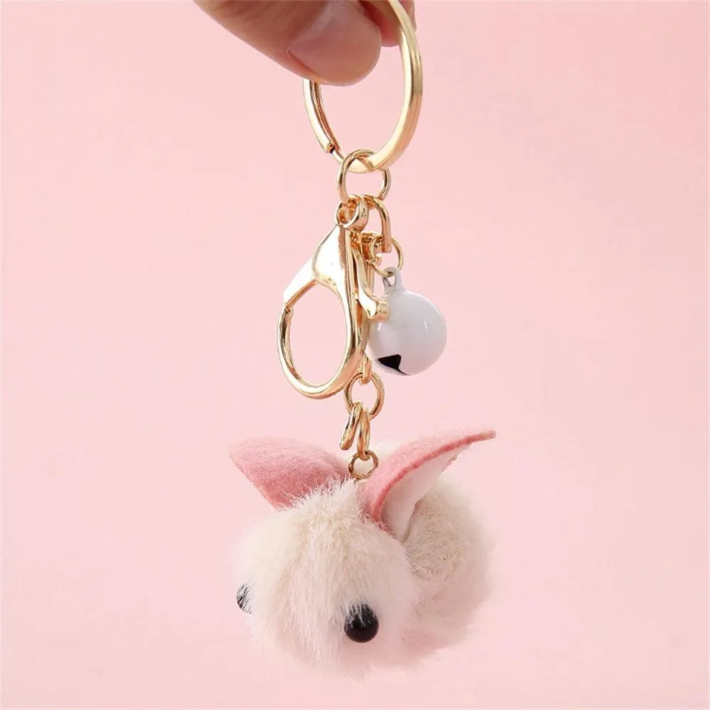 SP010 Unique Keychains - Plush Doll Strawberry, Rabbit, Teddy Pattern