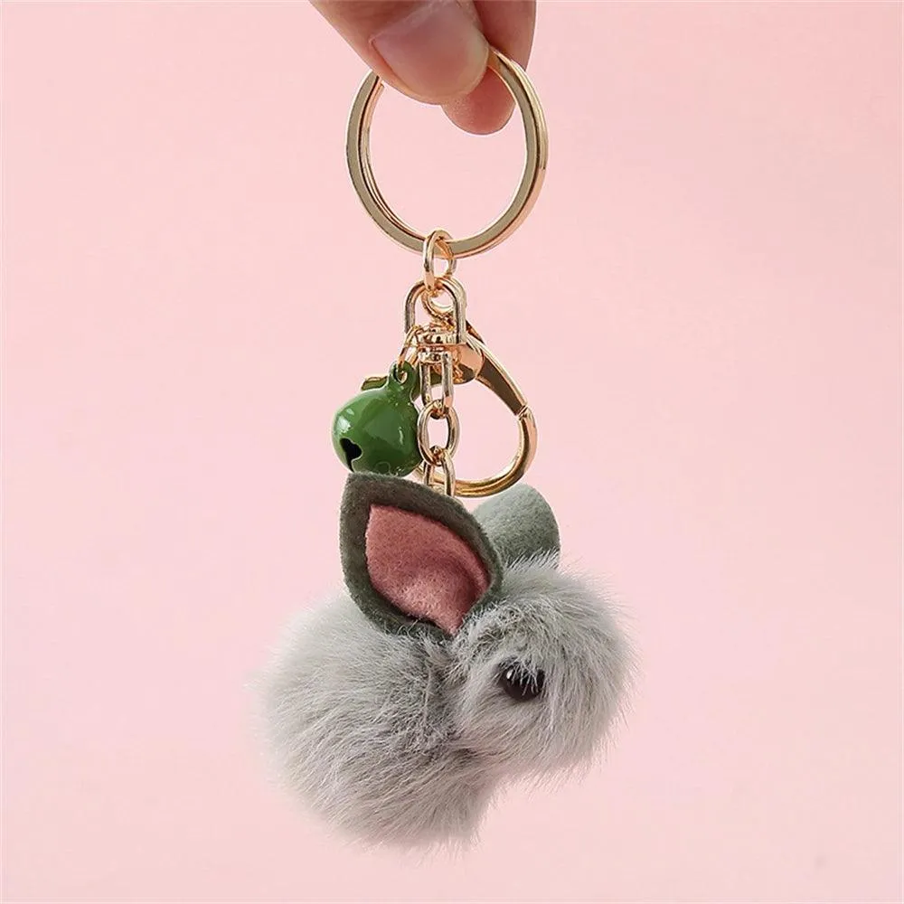 SP010 Unique Keychains - Plush Doll Strawberry, Rabbit, Teddy Pattern