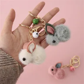 SP010 Unique Keychains - Plush Doll Strawberry, Rabbit, Teddy Pattern