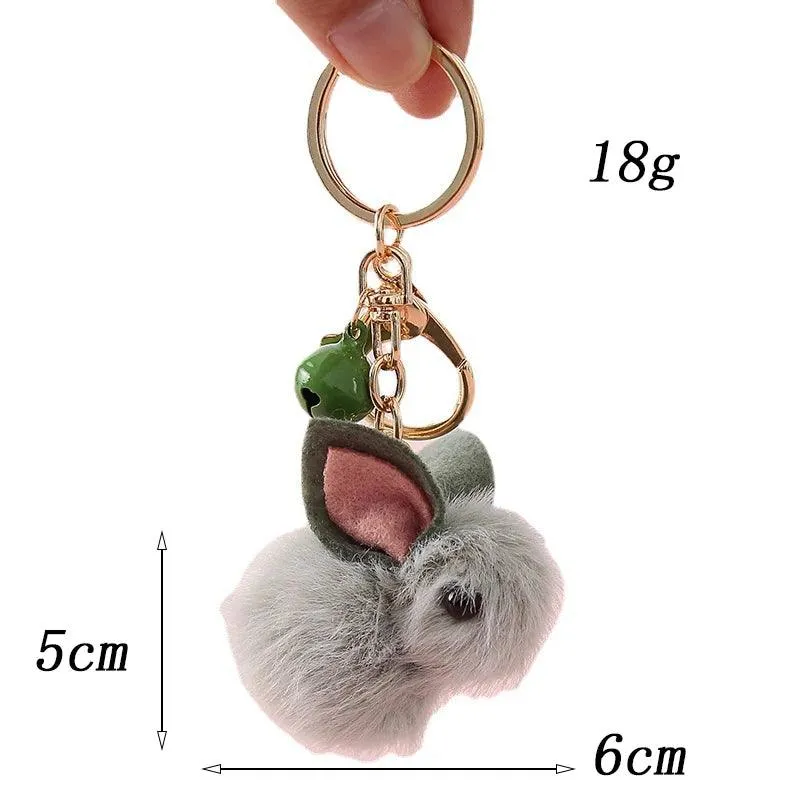 SP010 Unique Keychains - Plush Doll Strawberry, Rabbit, Teddy Pattern