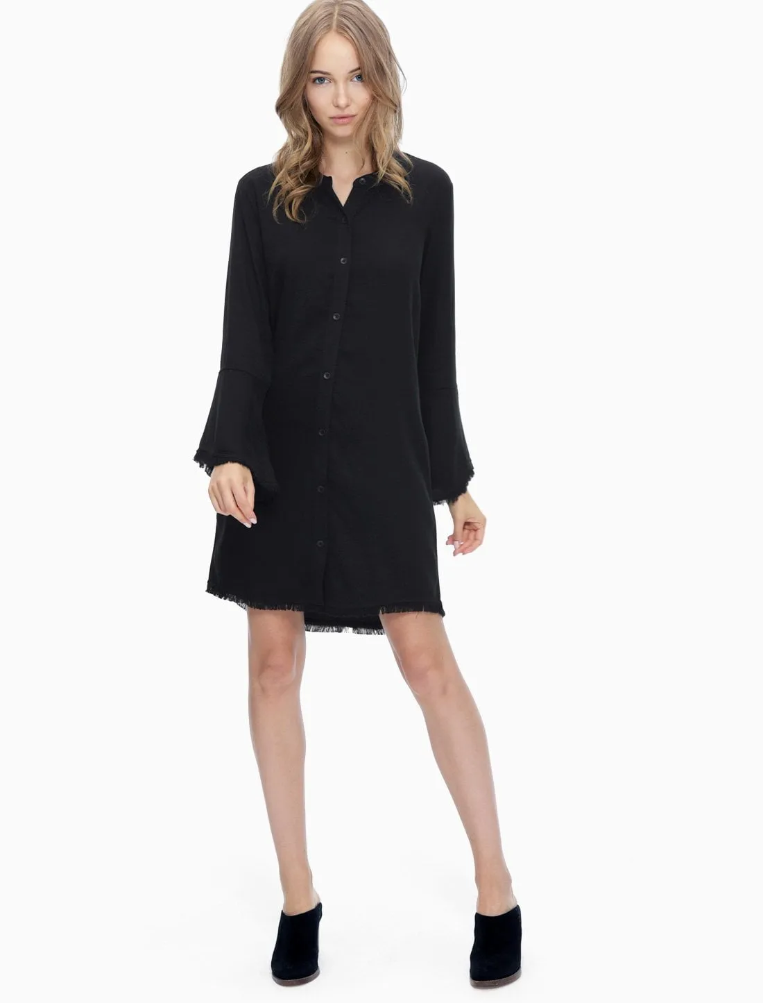 Splendid - Crosshatch Long Sleeve Dress