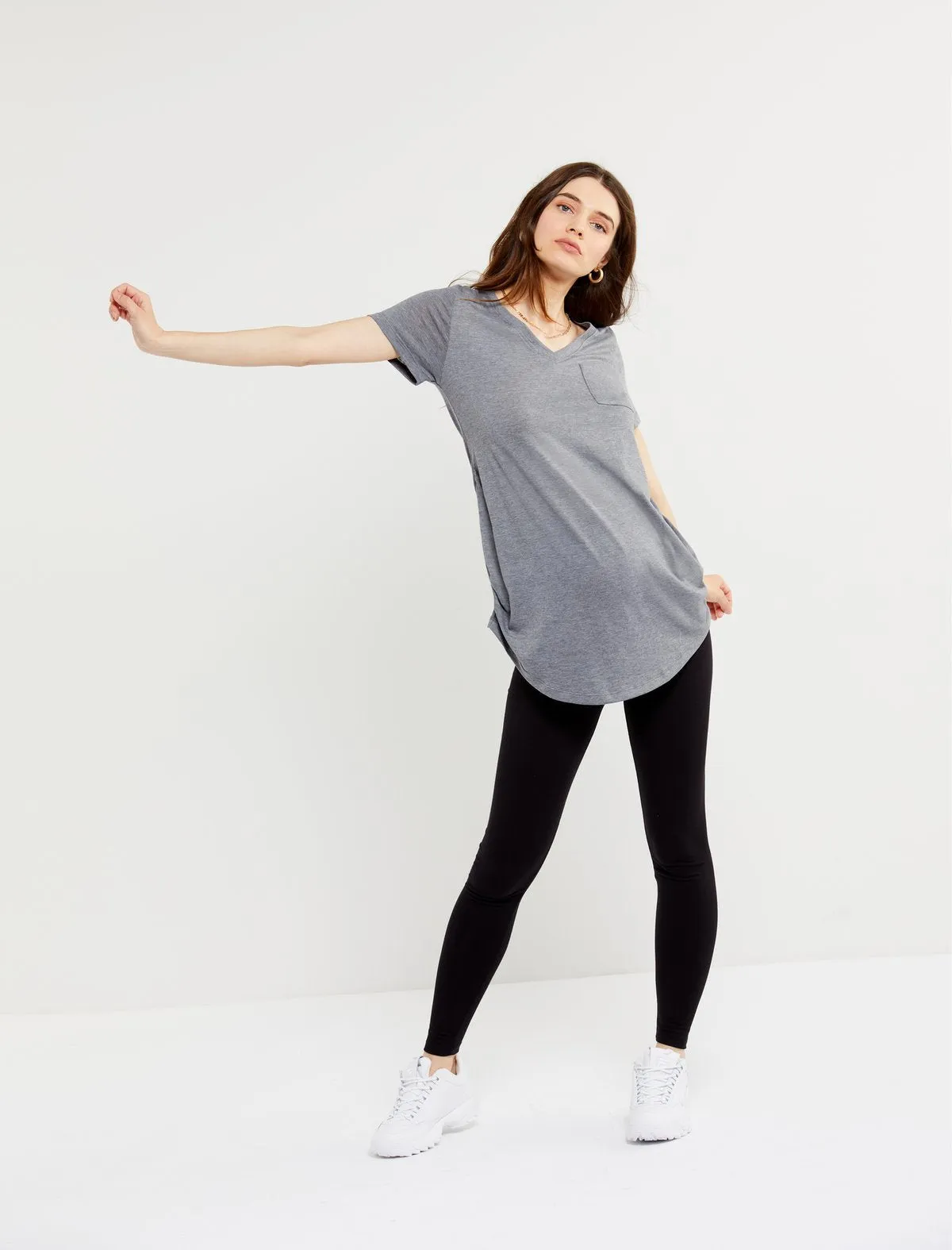 Splendid Maternity Top in Grey