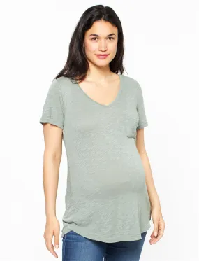 Splendid Super Soft Maternity T Shirt in Olive