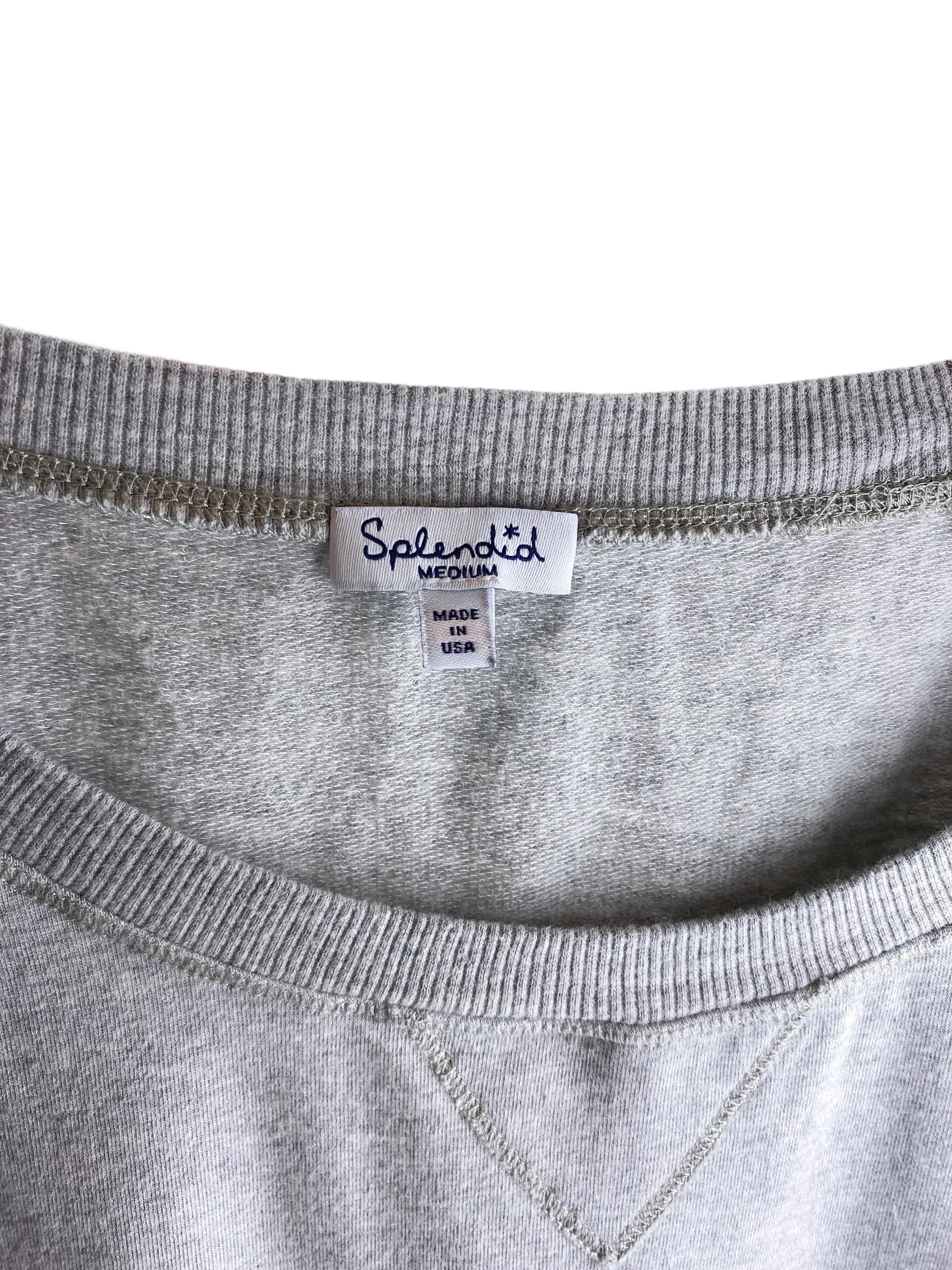 Splendid Women's Sweatshirt Dress Grey Heather Size M