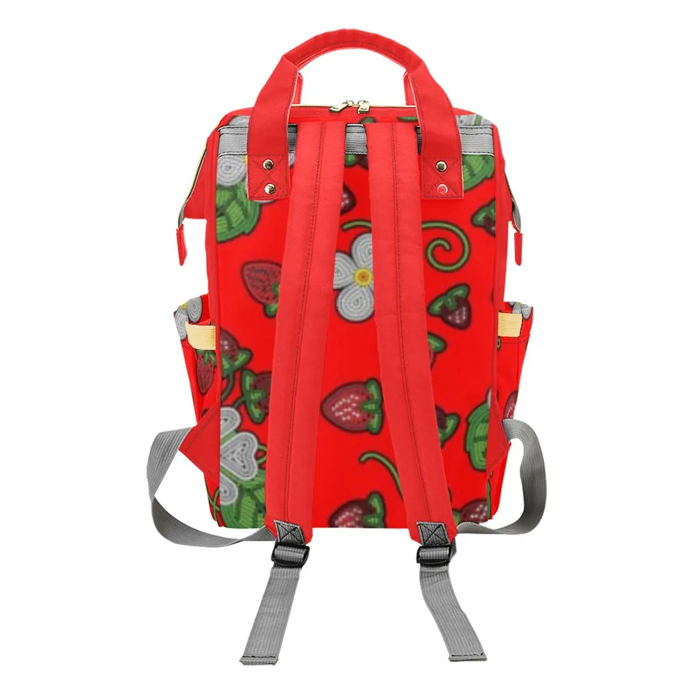 Strawberry Dreams Fire Multi-Function Diaper Backpack/Diaper Bag