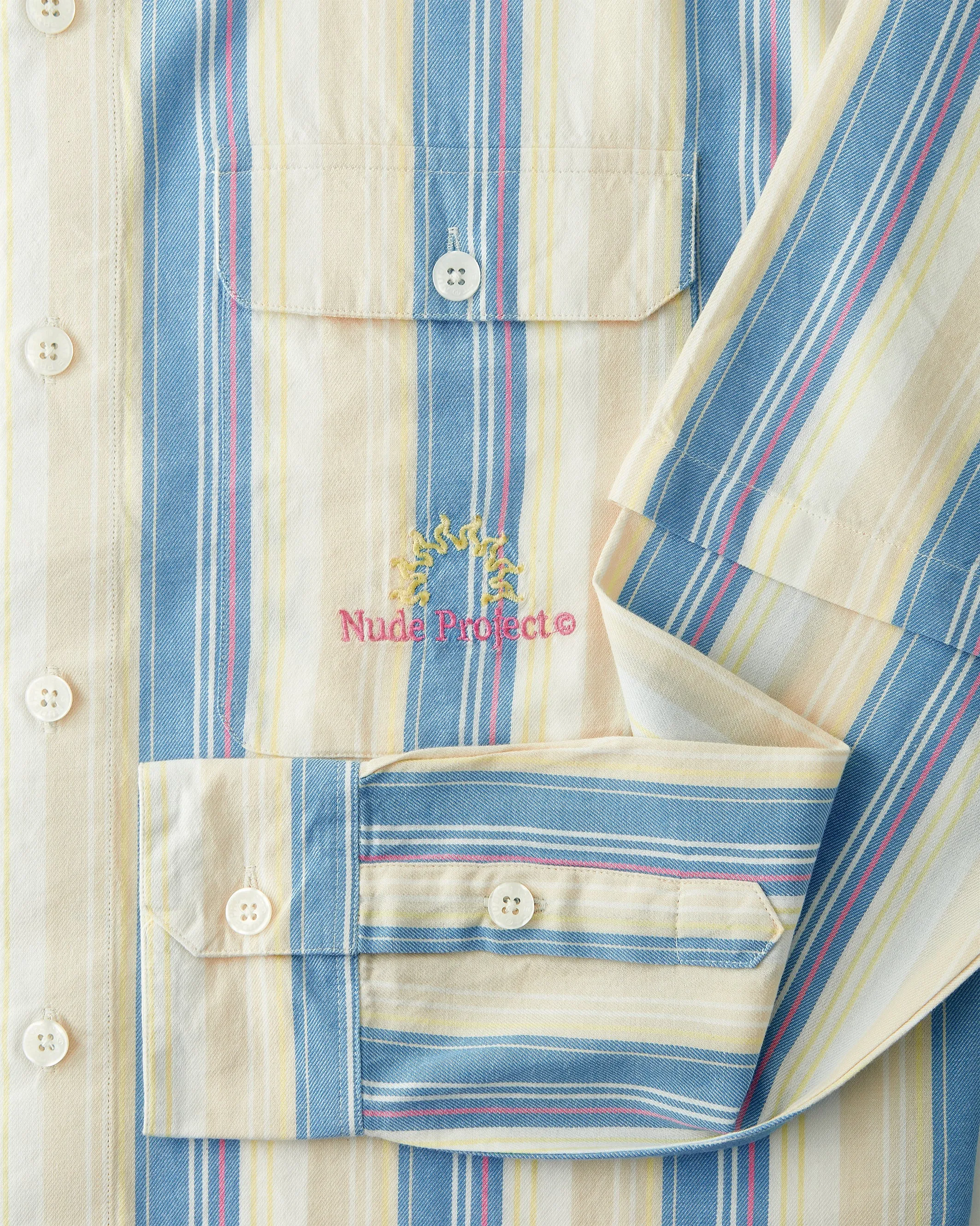 STRIPE DOUBLE SLEEVE SHIRT BABY BLUE