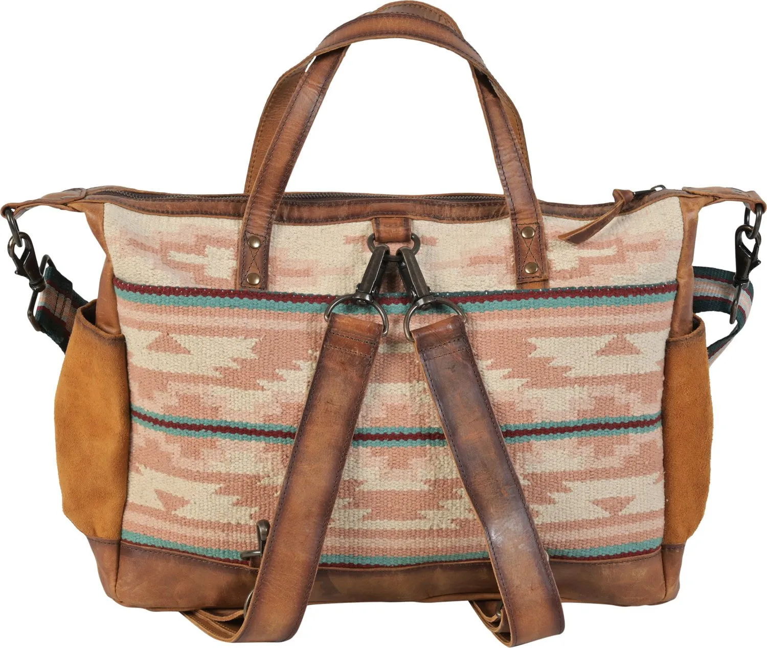 STS Ranchwear Womens Palomino Multi-Light Pink Serape Leather Diaper Bag