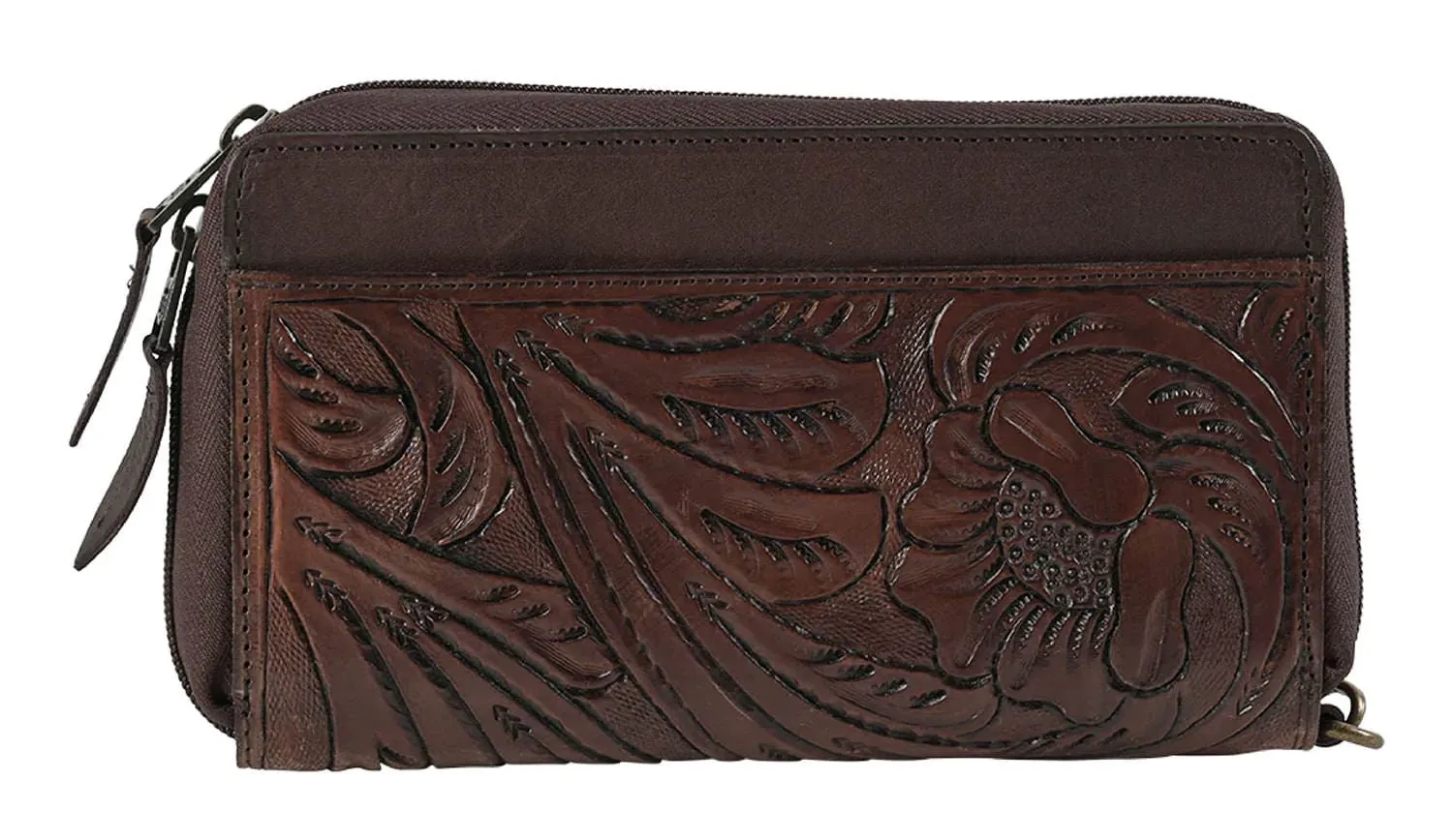 STS Westward Kacy Tooled Leather Zip-Around Organizer