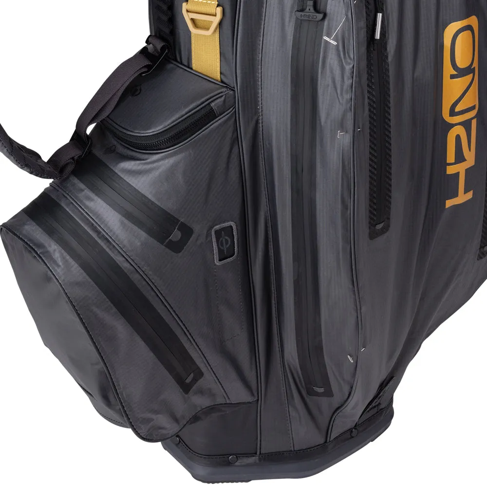 Sun Mountain H2NO Elite Waterproof Cart Bag - Steel/Black/Gold