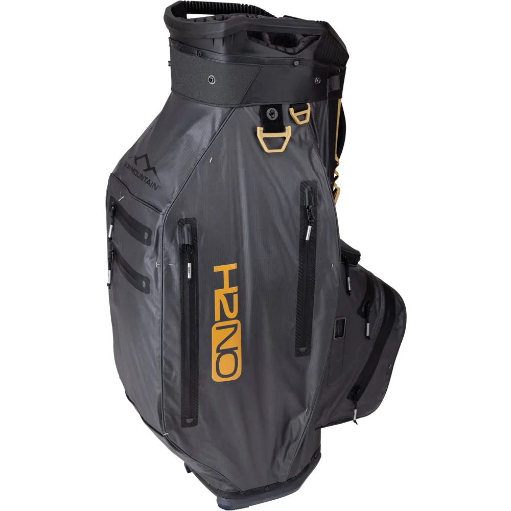 Sun Mountain H2NO Elite Waterproof Cart Bag - Steel/Black/Gold