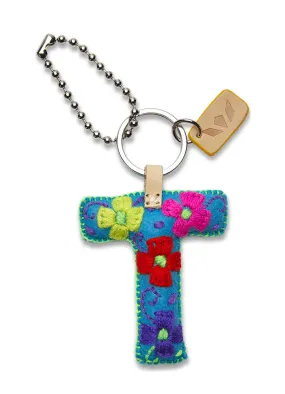 T Turquoise Felt Charm by Consuela