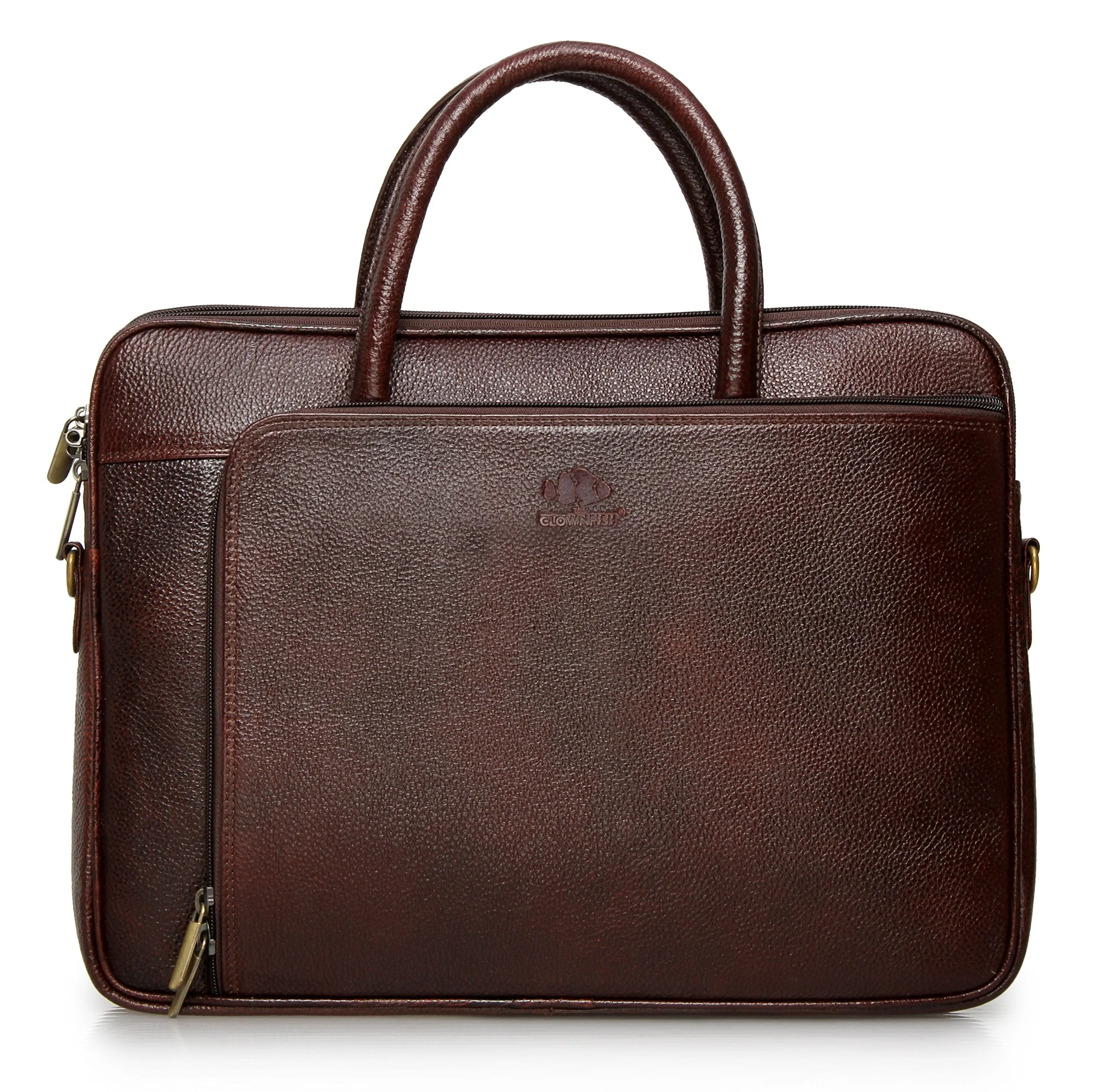 The Clownfish Dual Tone 15.6 inch Tablet Bag and Laptop Bag (Maroon and Black)