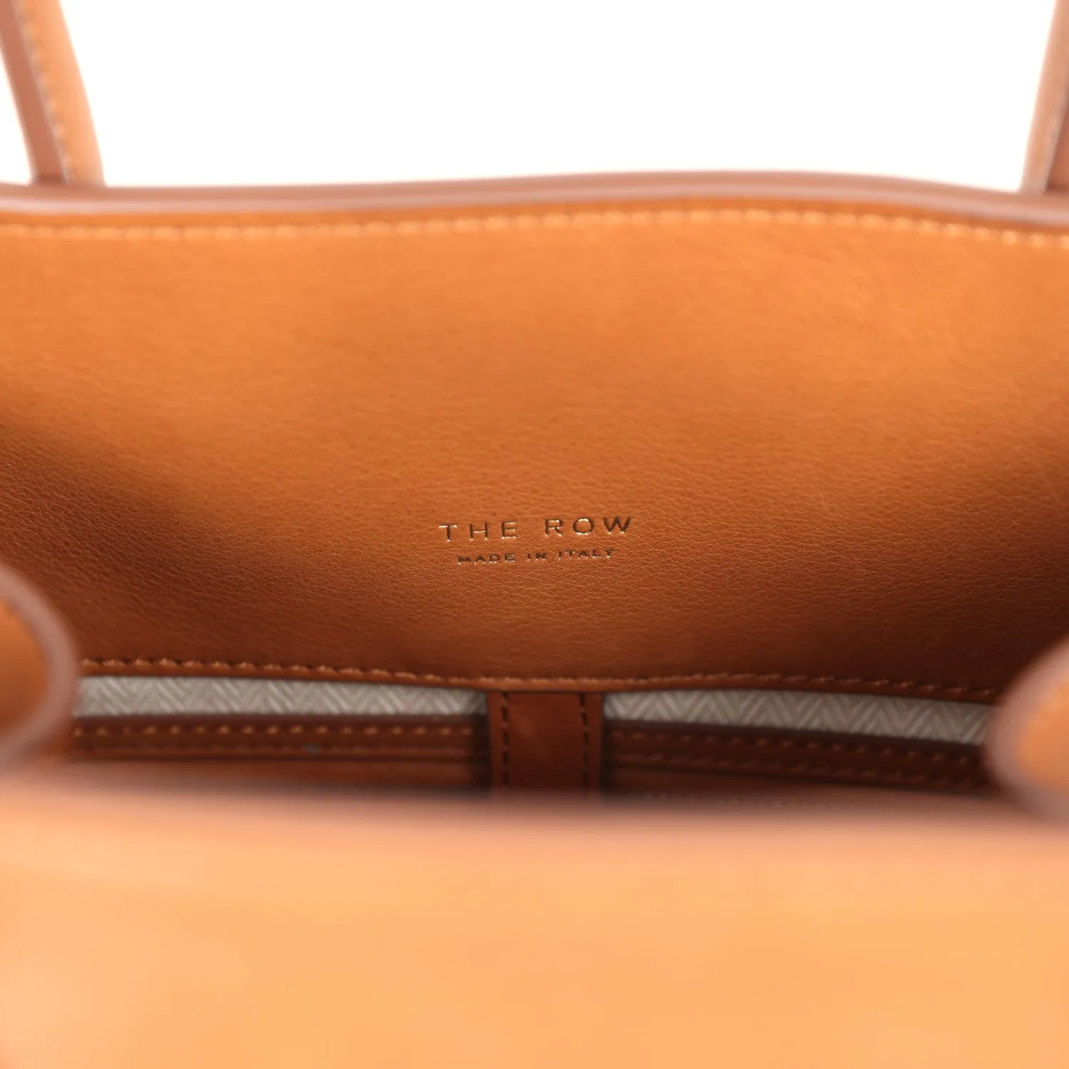 The Row Soft Margaux 12 Bag Cuir Saddle Leather Gold Hardware